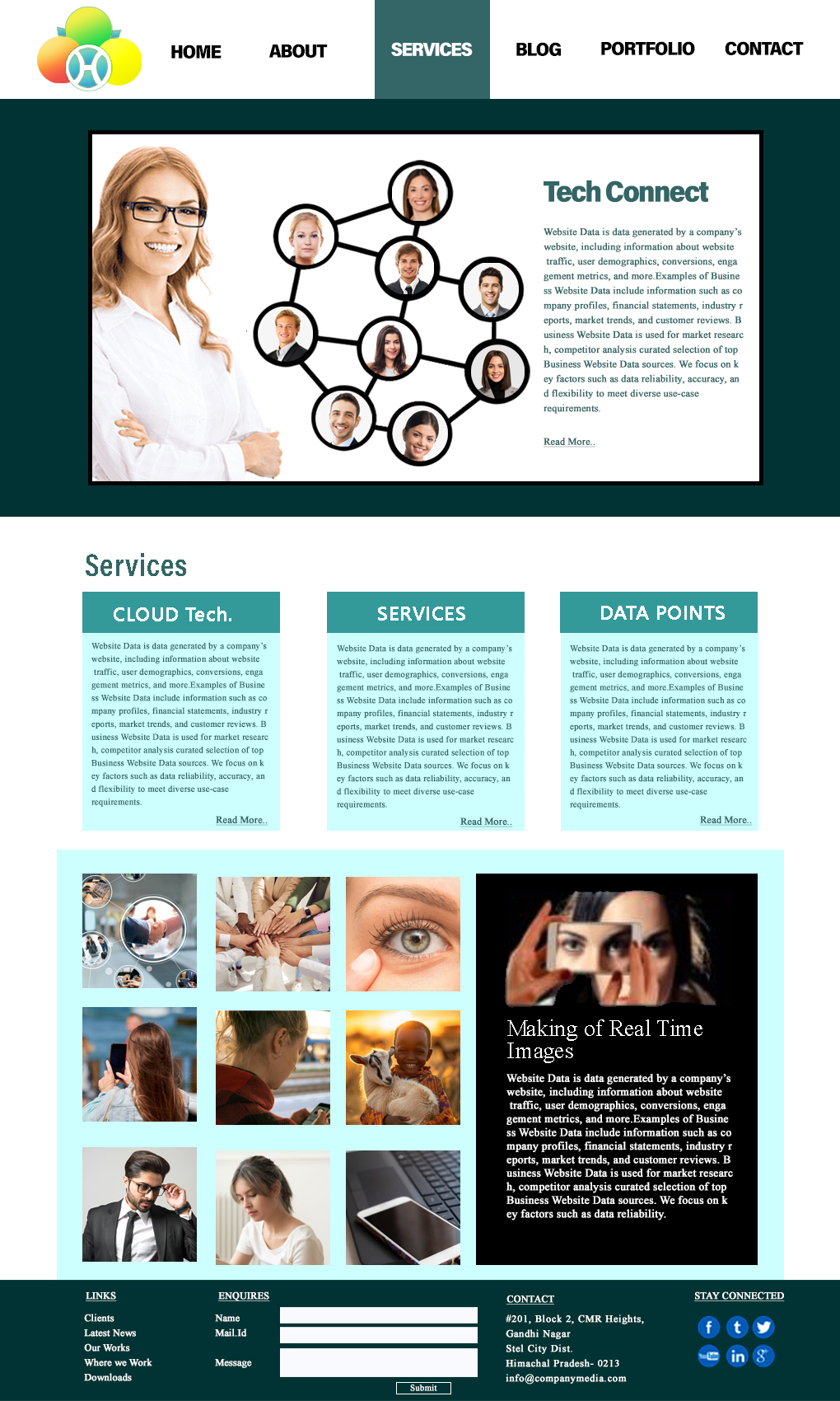 Professional web banner template illustrating a business website design, highlighting an attractive layout and engaging visuals.